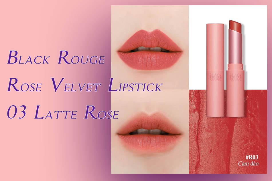 Black Rouge Rose Velvet Lipstick 03 Latte Rose