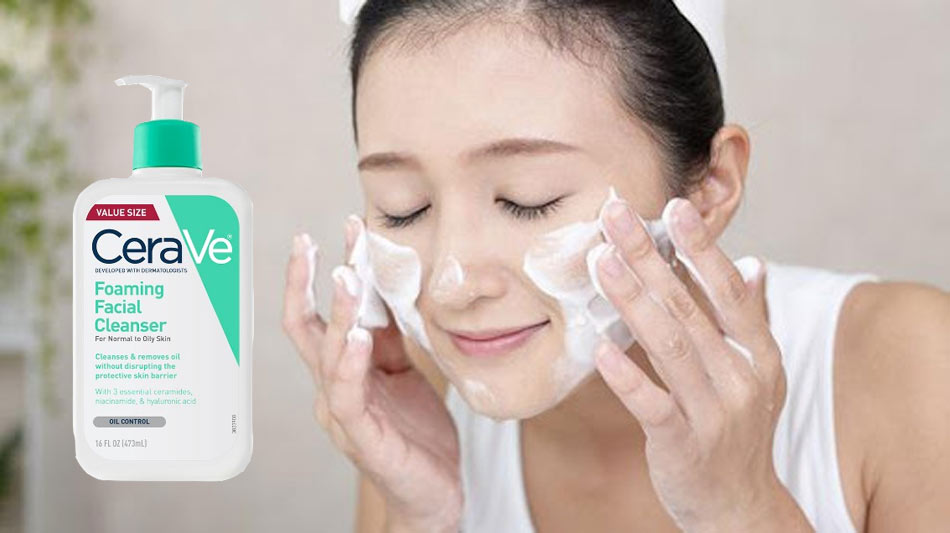 sữa rửa mặt CeraVe Foaming Facial Cleanser