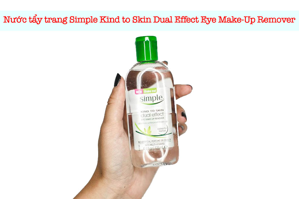 Nước tẩy trang Simple Kind to Skin Dual Effect Eye Make-Up Remover